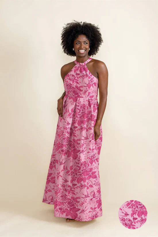 Abby Bodice with Dahlia Skirt in Garden Flora Jacquard - Image 3