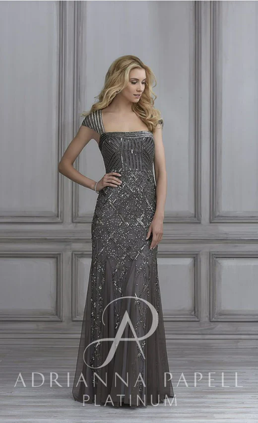 Adrianna Papell Platinum Bridesmaid Dress 40103