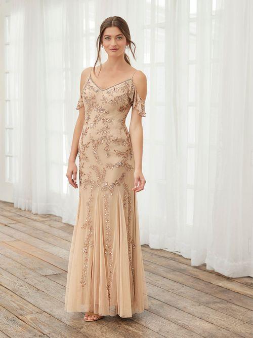 Adrianna Papell Platinum Bridesmaid Dress 40150