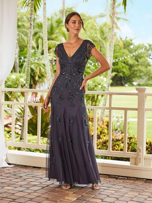 Adrianna Papell Platinum Bridesmaid Dress 40160 - Image 3