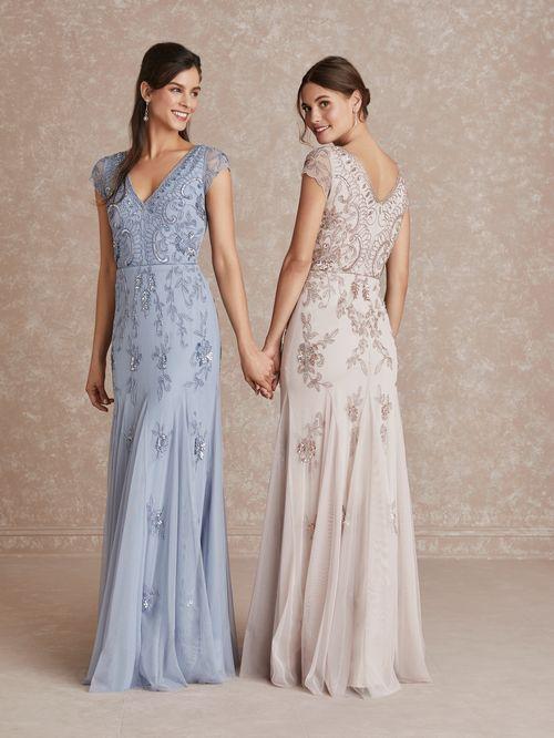 Adrianna Papell Platinum Bridesmaid Dress 40160 - Image 4