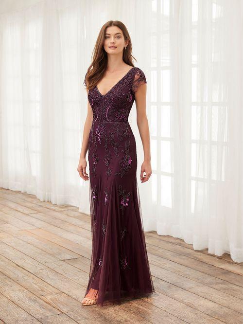 Adrianna Papell Platinum Bridesmaid Dress 40160 - Image 5