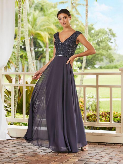 Adrianna Papell Platinum Bridesmaid Dress 40173 - Image 2
