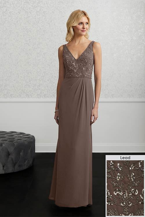 Adrianna Papell Platinum Bridesmaid Dress 40219 - Image 10