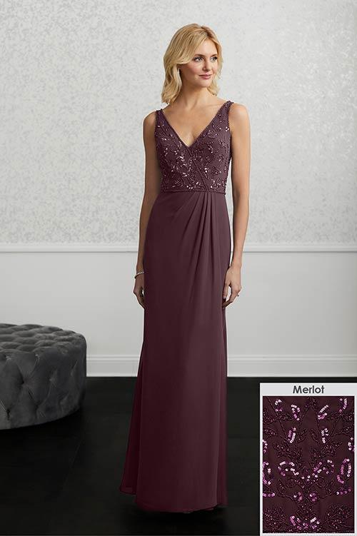 Adrianna Papell Platinum Bridesmaid Dress 40219 - Image 12