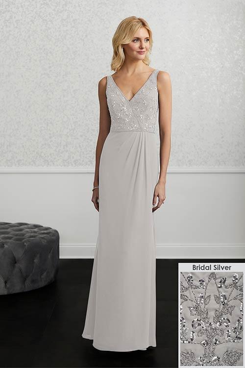 Adrianna Papell Platinum Bridesmaid Dress 40219 - Image 4