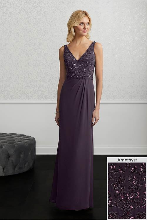 Adrianna Papell Platinum Bridesmaid Dress 40219 - Image 5