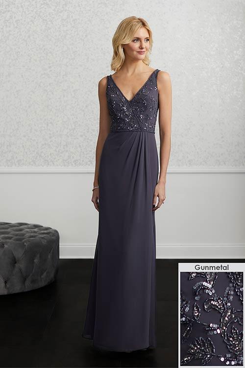 Adrianna Papell Platinum Bridesmaid Dress 40219 - Image 8