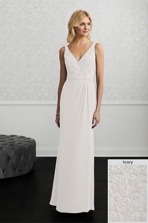 Adrianna Papell Platinum Bridesmaid Dress 40219 - Image 9
