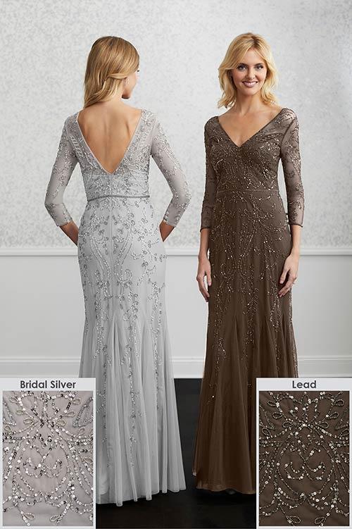 Adrianna Papell Platinum Bridesmaid Dress 40222 - Image 5