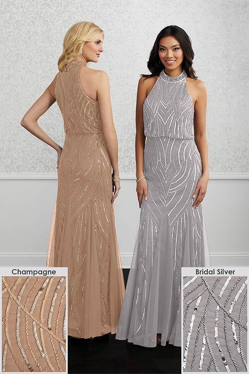 Adrianna Papell Platinum Bridesmaid Dress 40224 - Image 4