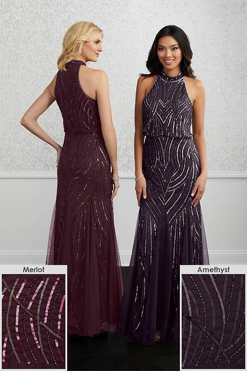 Adrianna Papell Platinum Bridesmaid Dress 40224 - Image 7