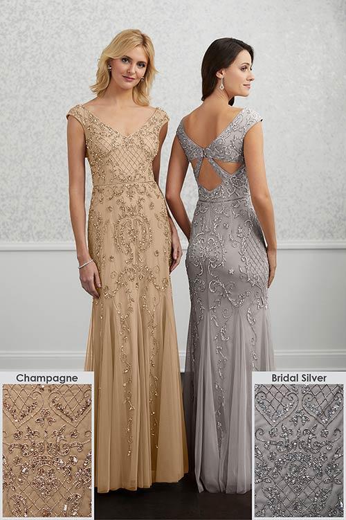Adrianna Papell Platinum Bridesmaid Dress 40229 - Image 3
