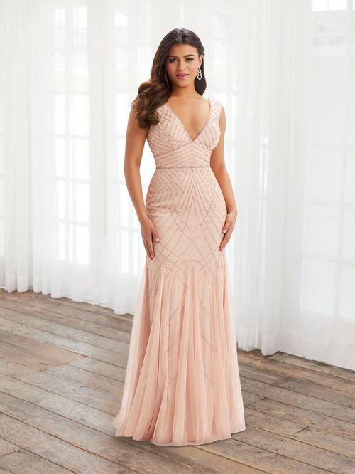 Adrianna Papell Platinum Bridesmaid Dress 40392