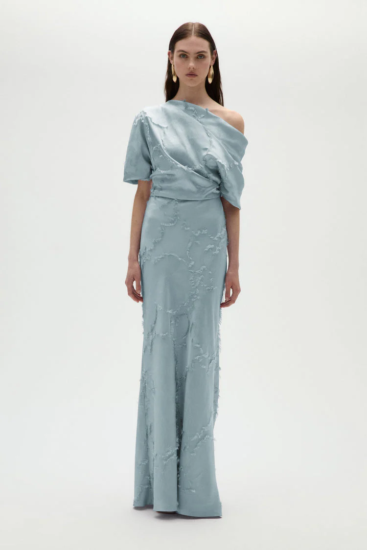 Amsale Evening Jacquard Slouch Dress P916 - Image 4