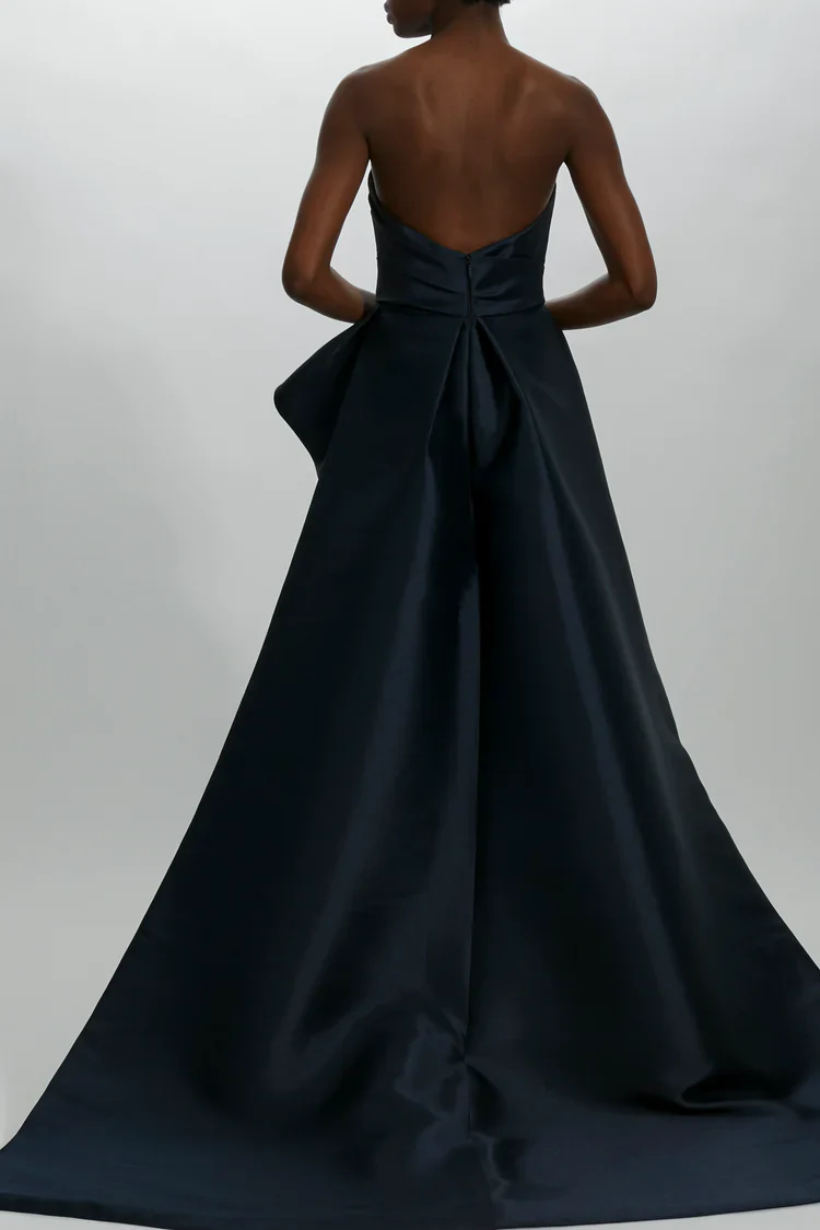 Amsale Evening Peplum Train Gown P457M - Image 2