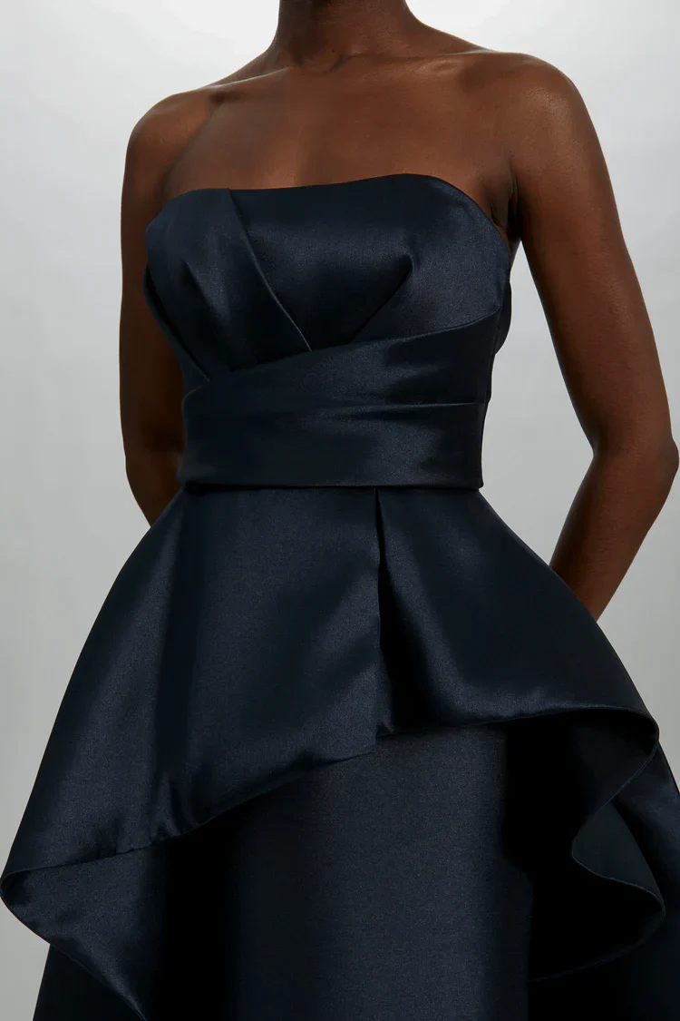 Amsale Evening Peplum Train Gown P457M - Image 3