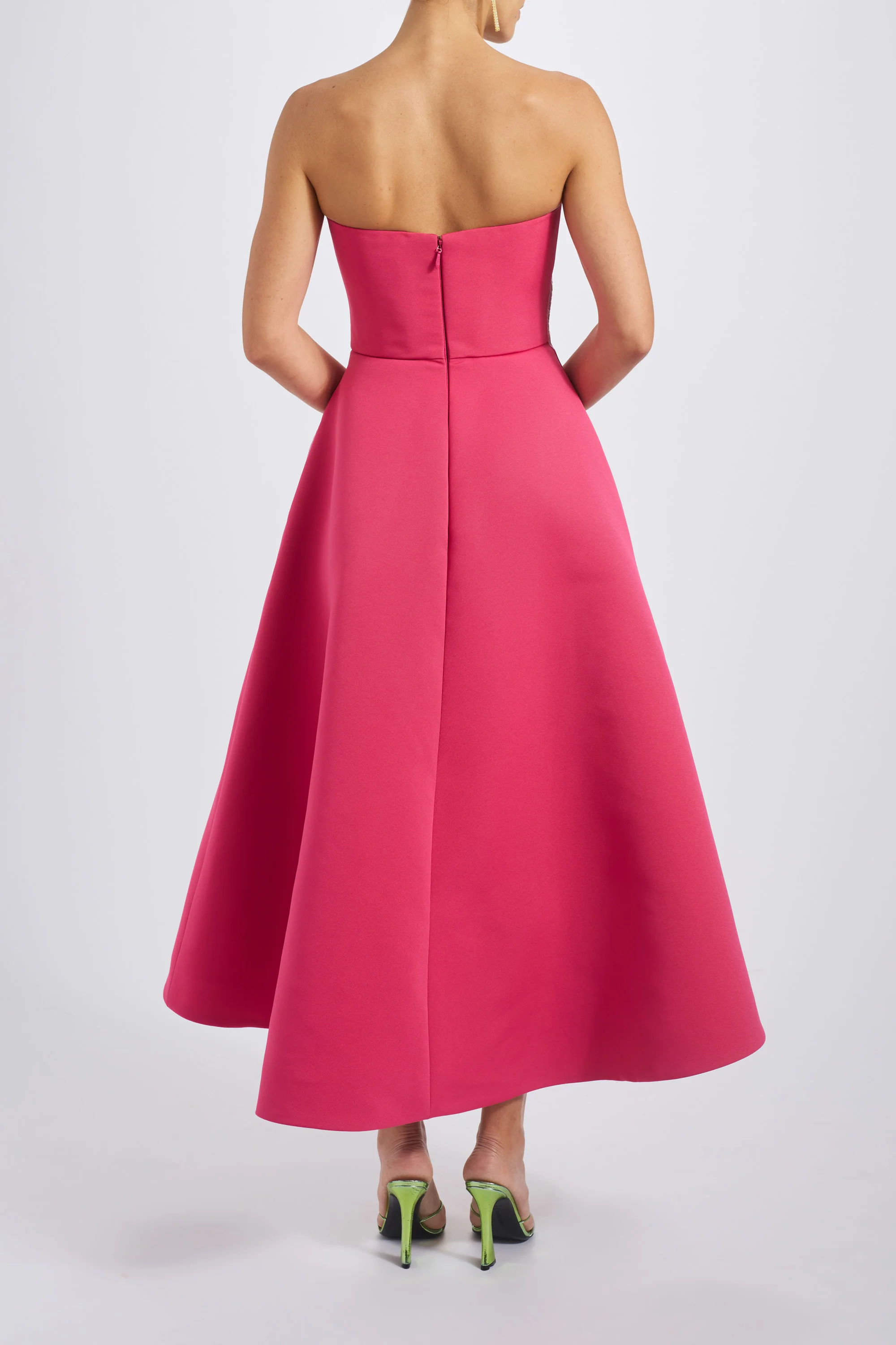 Amsale Evening Sequin Applique Midi Dress P820A in Lilac - Image 3