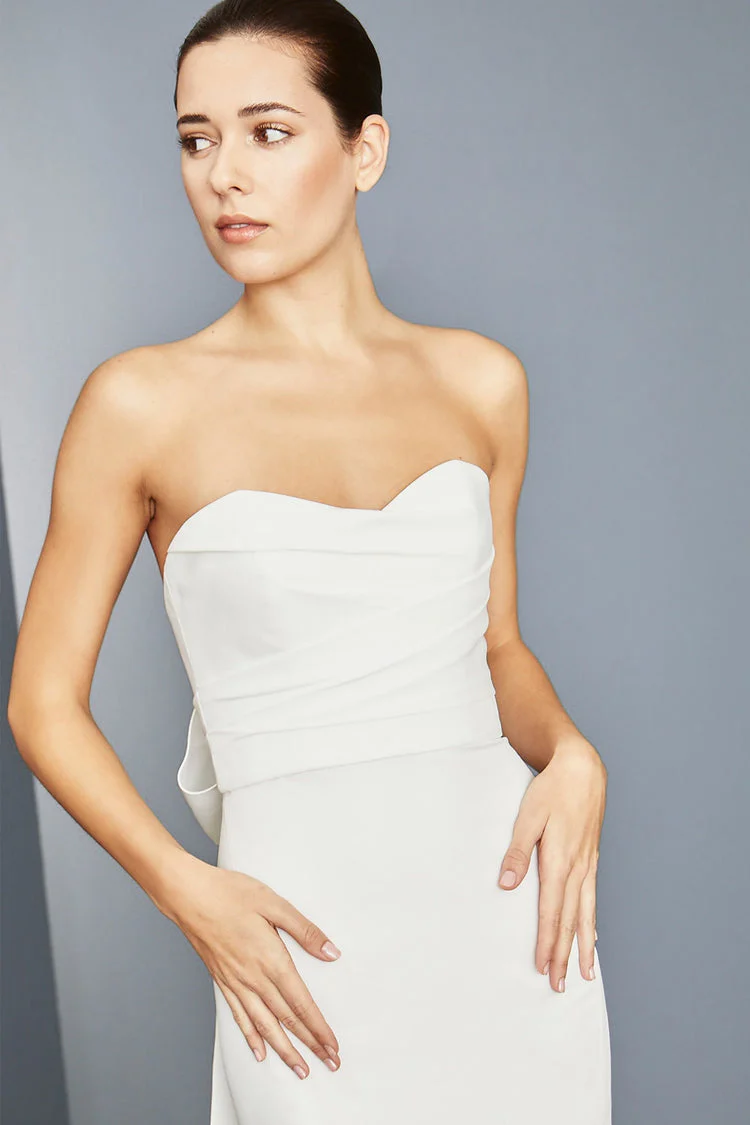 Amsale Little White Dress LW150 - Image 4