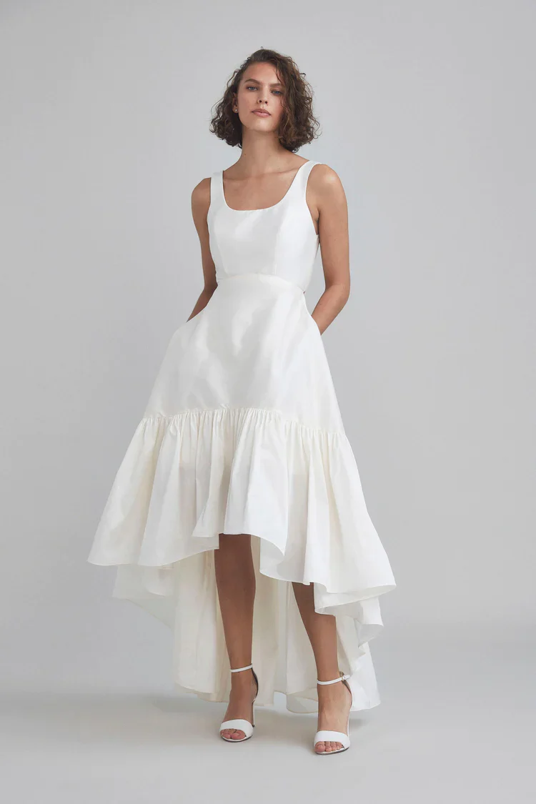 Amsale Little White Dress LW188 - Image 4