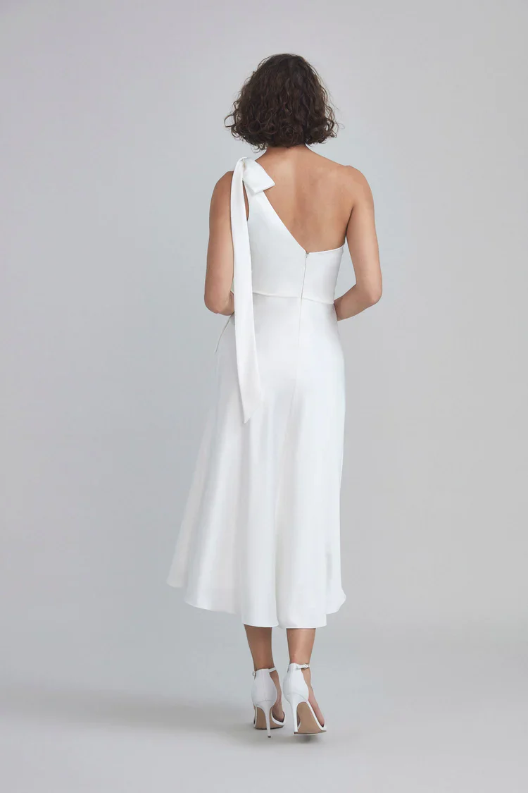 Amsale Little White Dress LW193 - Image 3