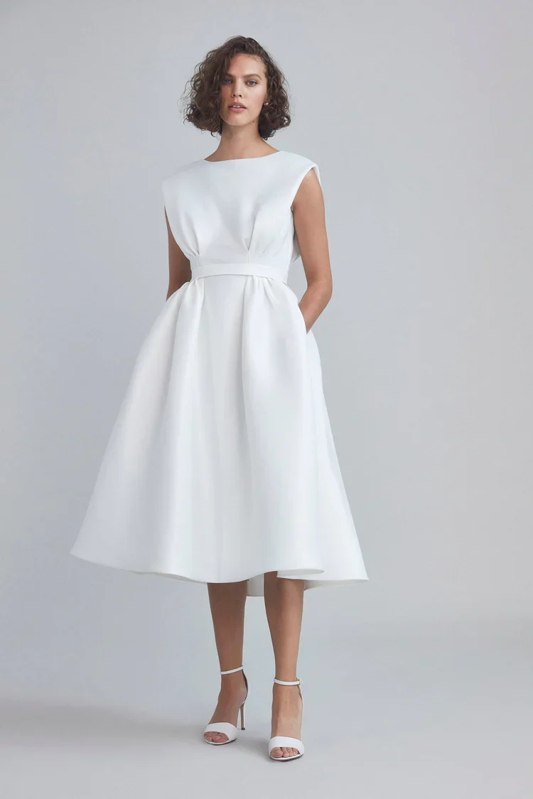 Amsale Little White Dress LW195