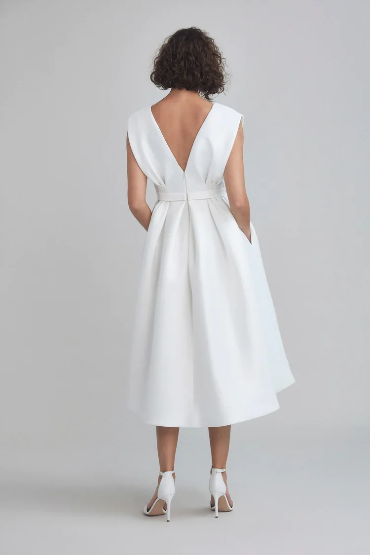 Amsale Little White Dress LW195 - Image 2
