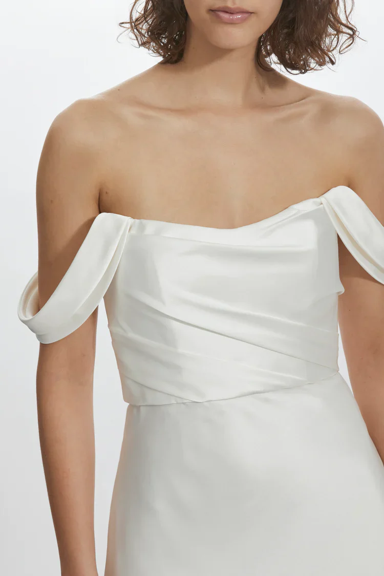 Amsale Little White Dress LW205 - Image 3