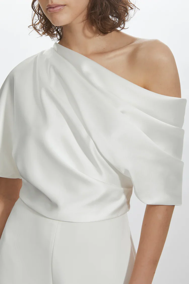 Amsale Little White Dress LW207 - Image 3