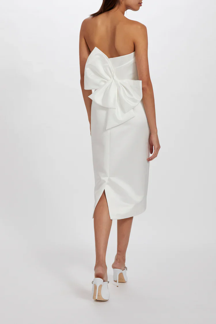 Amsale Little White Dress LW225 - Image 2