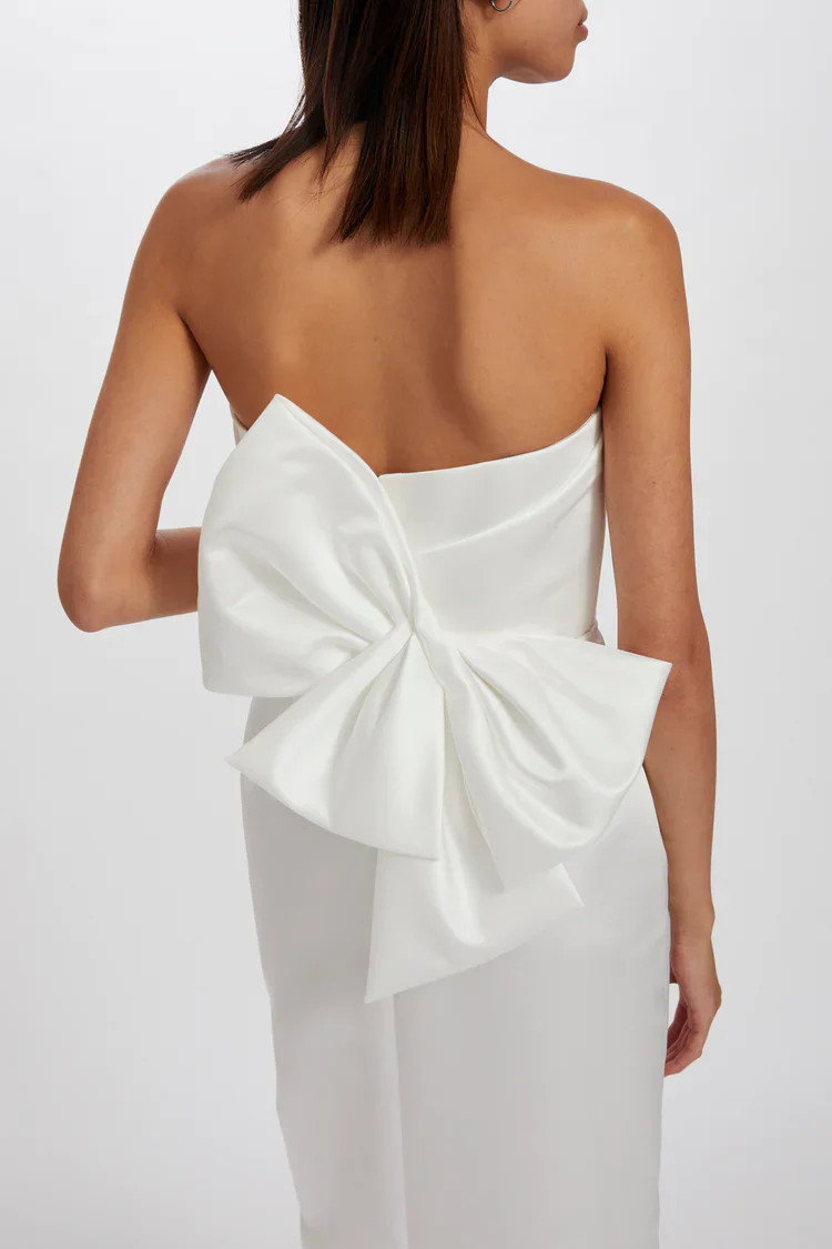 Amsale Little White Dress LW225 - Image 3