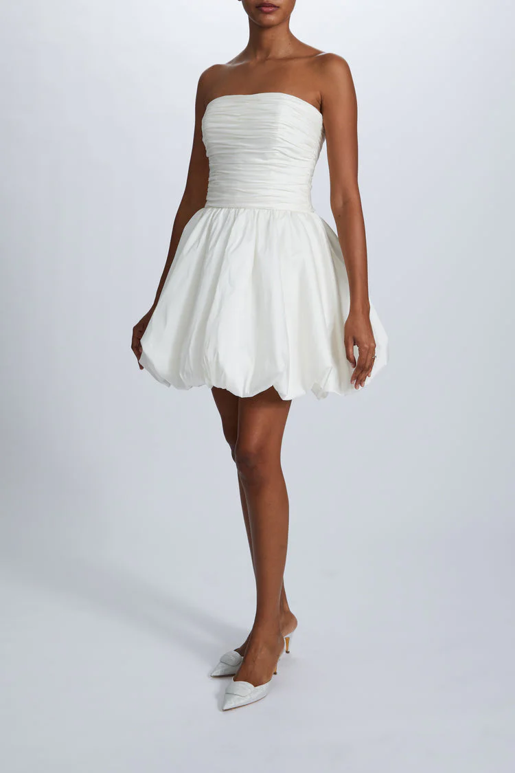 Amsale Little White Dress LW236 - Image 3