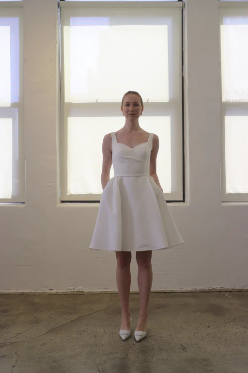 Amsale Little White Dress LW250 - Image 5