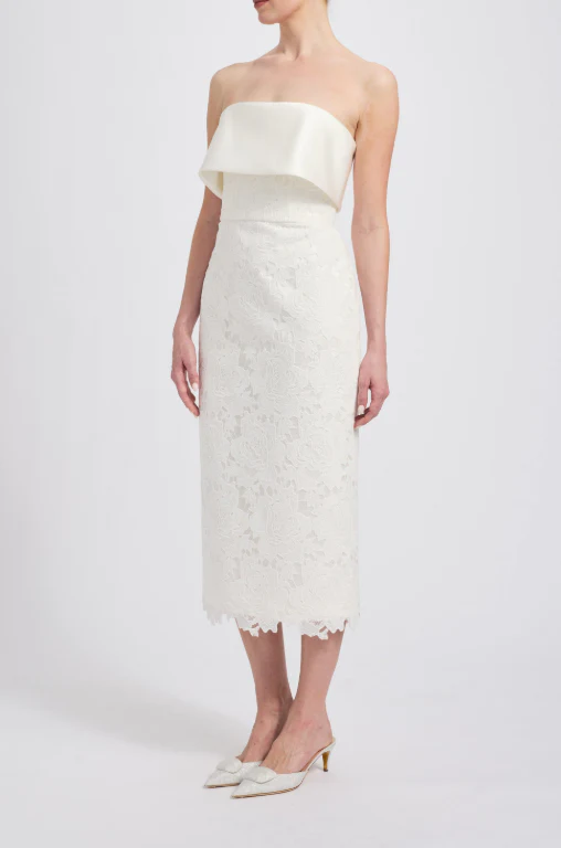 Amsale Little White Dress LW253 - Image 3
