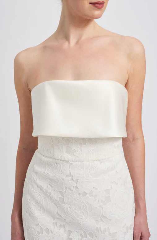 Amsale Little White Dress LW253 - Image 4