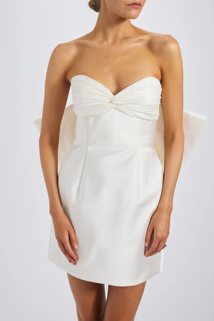 Amsale Little White Dress LW260 - Image 5