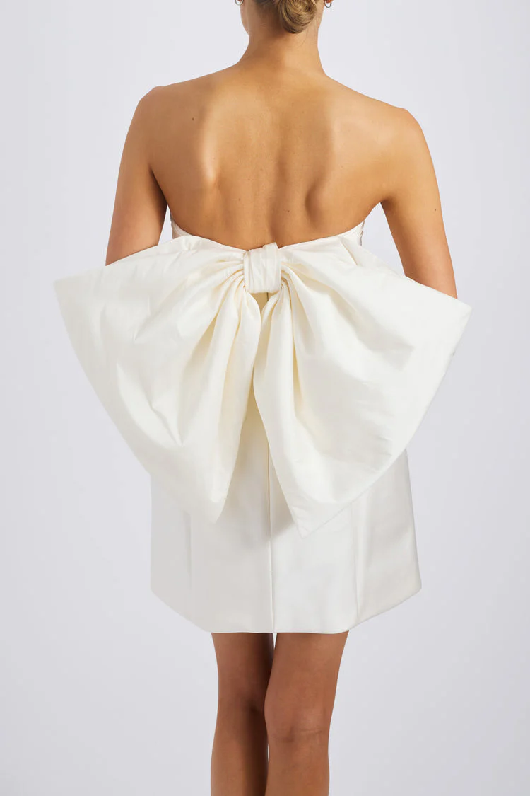 Amsale Little White Dress LW260 - Image 7