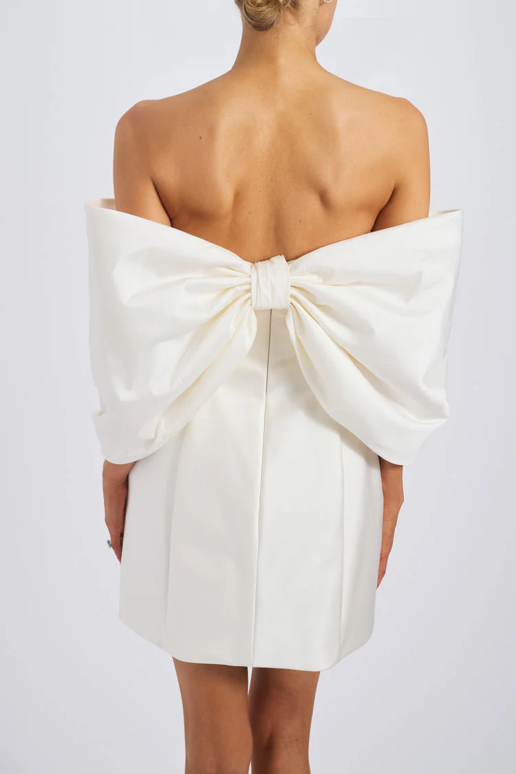 Amsale Little White Dress LW260 - Image 8