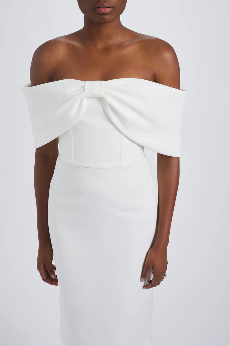 Amsale Little White Dress LW262 - Image 2