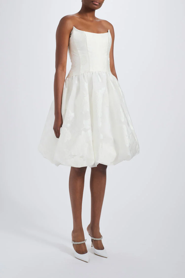 Amsale Little White Dress LW266 - Image 3
