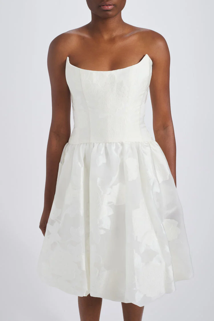 Amsale Little White Dress LW266 - Image 4