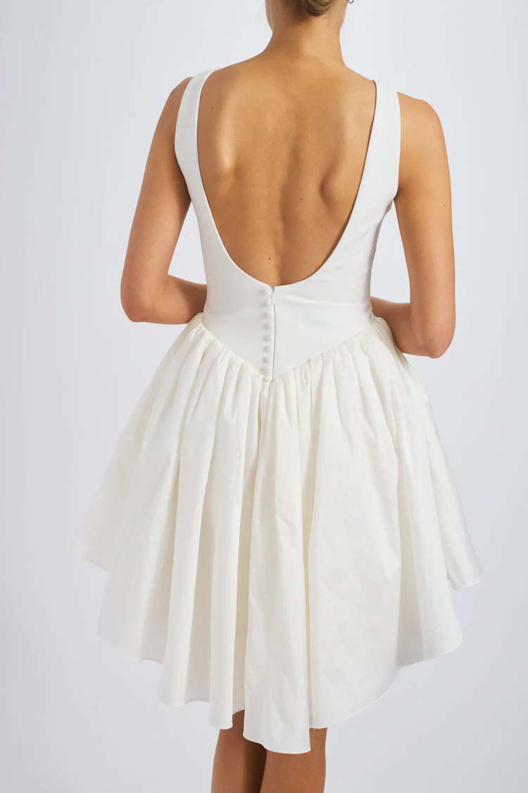 Amsale Little White Dress LW267 - Image 2