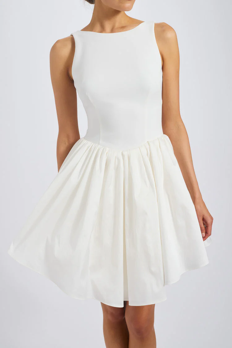 Amsale Little White Dress LW267 - Image 3