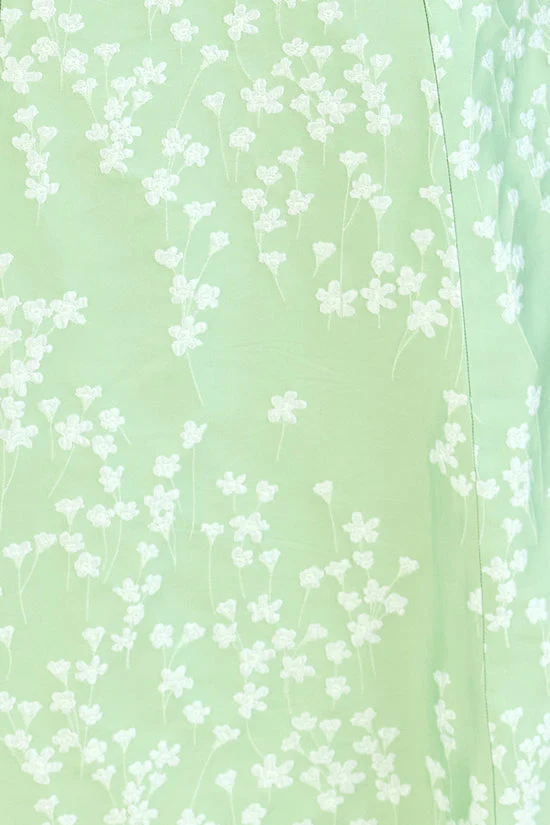 Atwood Bodice with Straight Skirt Tea Length in Daisy Jacquard - Image 3