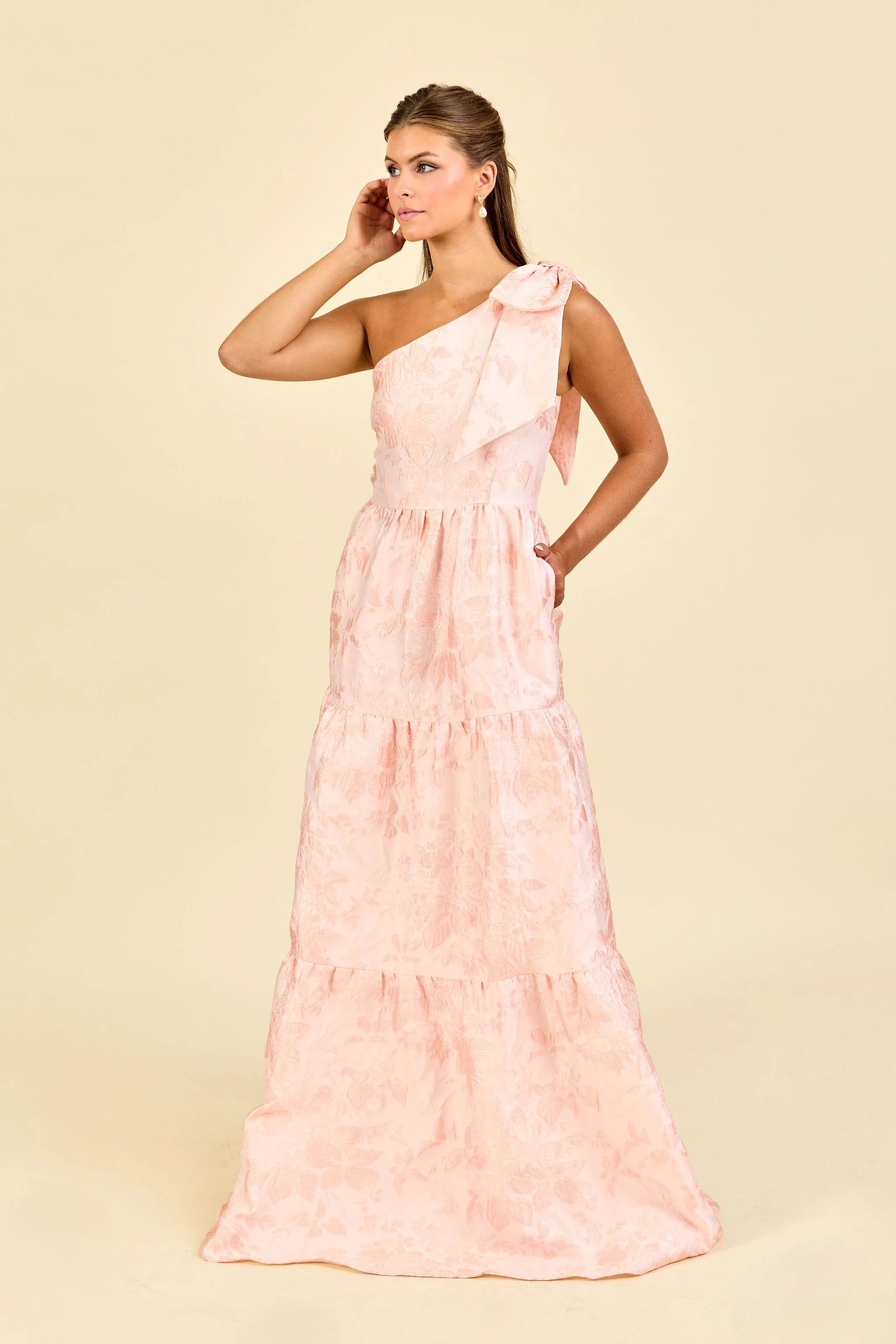 Atwood Bodice with Tiered Skirt in Garden Flora Jacquard