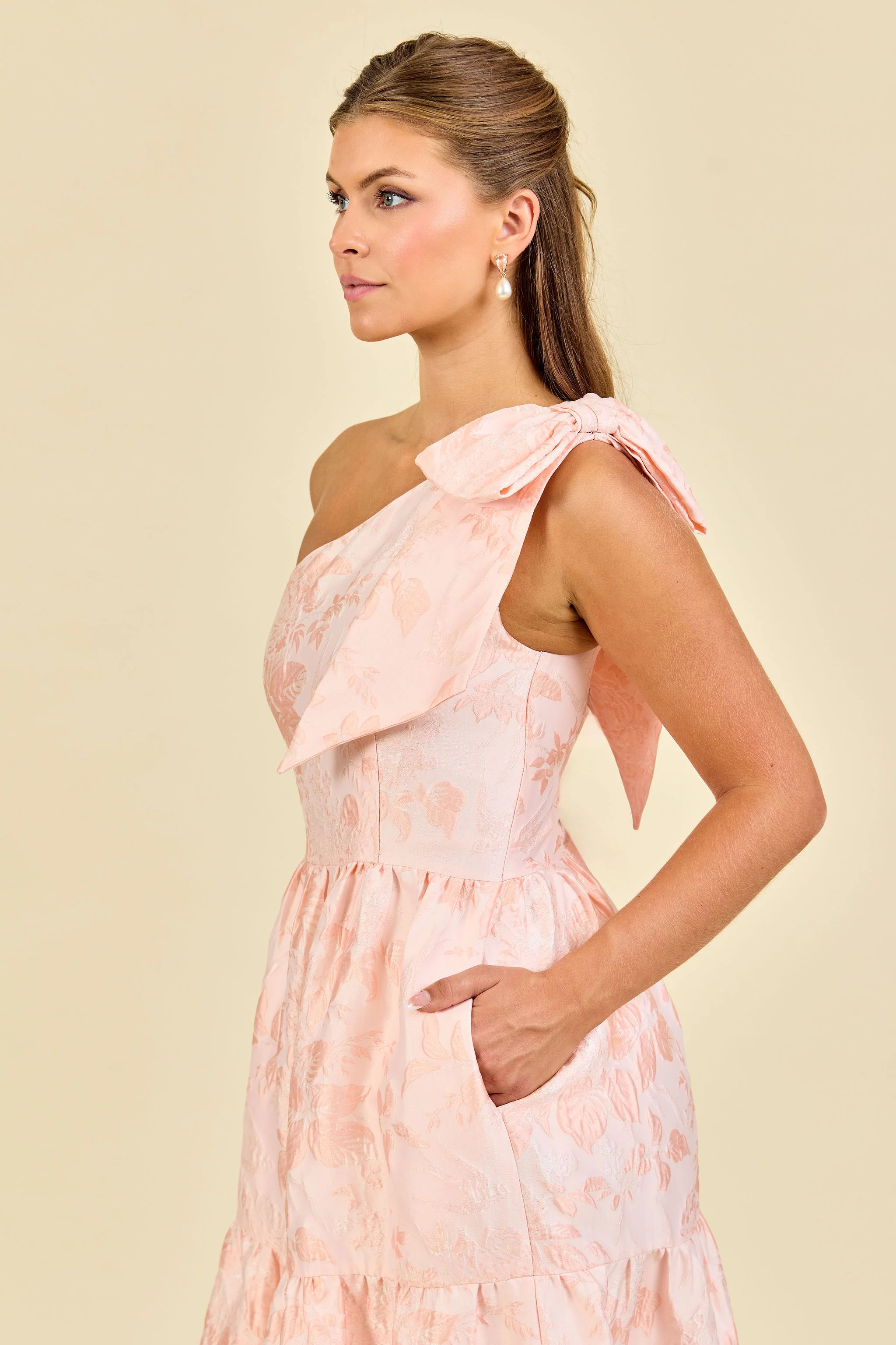 Atwood Bodice with Tiered Skirt in Garden Flora Jacquard - Image 3