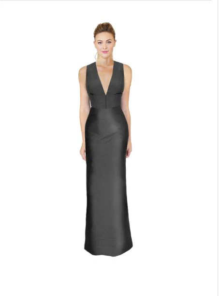 Ava Bodice with Straight Skirt Long in Drapey Bengaline - Image 2