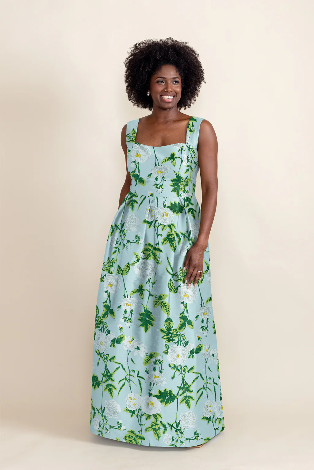 Beckett Bodice with Dahlia Skirt in Camellia Jacquard - Image 3