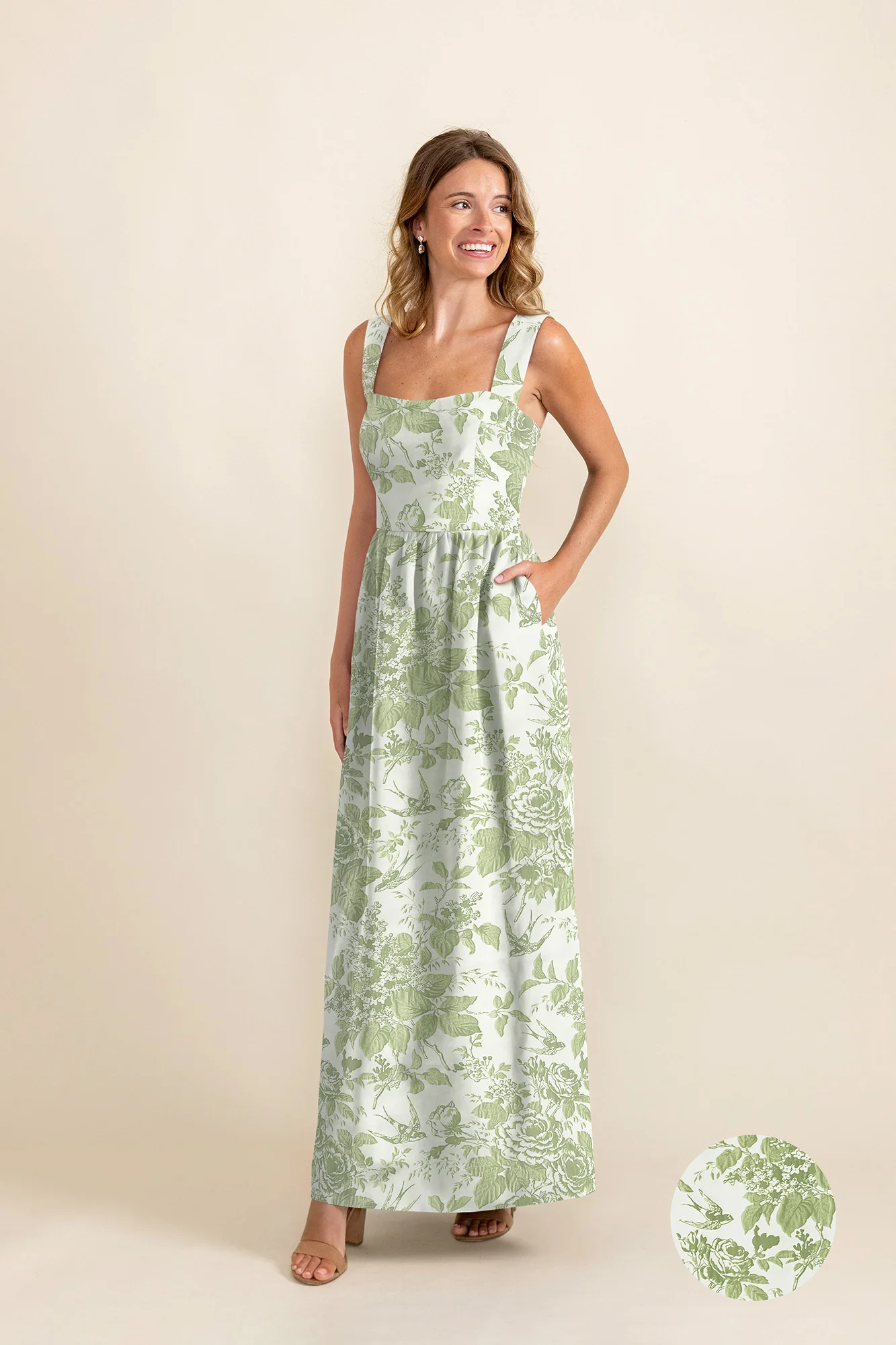 Beckett Bodice with Gathered Skirt in Garden Flora - Image 2