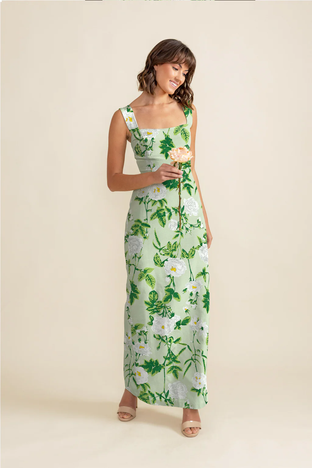Beckett Bodice with Straight Skirt in Camellia Jacquard - Image 4